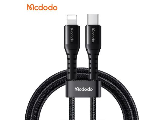 Mcdodo CA-5633 USB-C To Lightning 36W Bending Reinforced, Super-Fast Charging and High-Speed Data Cable 2M – Black